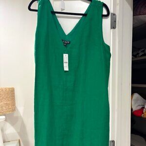 Jcrew Green Linen Dress